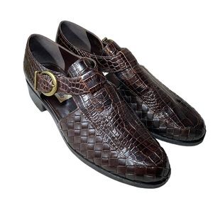 Pappagallo Brown Woven Loafers